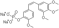 structure of CAS# 168555-66-6, Combretastatin A4 disodium phosphate
