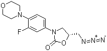 structure of CAS# 168828-84-0, (R)-5-(叠氮甲基)-3-[3-氟-4-(4-吗啉基)苯基]-2-噁唑烷酮