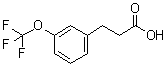 structure of CAS# 168833-77-0, 3-(Trifluoromethoxy)benzenepropanoic acid