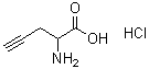 structure of CAS# 16900-57-5, 2-氨基-4-戊炔酸盐酸盐