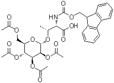 structure of CAS# 169219-08-3, N-[(9H-Fluoren-9-ylmethoxy)carbonyl]-O-(2,3,4,6-tetra-O-acetyl-alpha-D-mannopyranosyl)-L-threonine