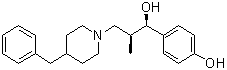 structure of CAS# 169274-78-6, (alphaR,betaS)-alpha-(4-Hydroxyphenyl)-beta-methyl-4-(phenylmethyl)-1-piperidinepropanol