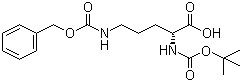 structure of CAS# 16937-92-1, N-Boc-N'-Cbz-D-Ornithine