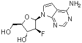 structure of CAS# 169516-61-4, 7-(2-脱氧-2-氟-beta-D-阿拉伯呋喃糖基)-7H-吡咯并[2,3-d]嘧啶-4-胺