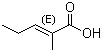 structure of CAS# 16957-70-3, trans-2-Methyl-2-pentenoic acid