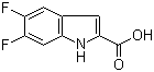 structure of CAS# 169674-35-5, 5,6-二氟吲哚-2-羧酸