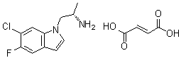 CAS # 169675-09-6, (S)-6-Chloro-5-fluoro-alpha-methyl-1H-indole-1-ethanamine (E)-2-butenedioate (1:1)
