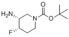 structure of CAS# 1700611-18-2, 叔-丁基顺式-3-氨基-4-氟哌啶-1-羧酸酯
