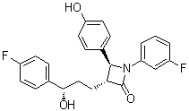 structure of CAS# 1700622-06-5, (3R,4S)-1-(3-Fluorophenyl)-3-[(3S)-3-(4-fluorophenyl)-3-hydroxypropyl]-4-(4-hydroxyphenyl)-2-azetidinone