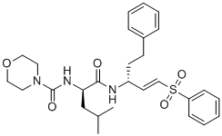 structure of CAS# 170111-28-1, Morpholine-4-carboxylic acid (1-(3-benzenesulfonyl-1-phenethylallylcarbamoyl)-3-methylbutyl)-amide