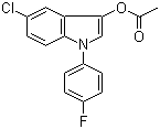 structure of CAS# 170232-37-8, 3-Acetoxy-5-chloro-1-(4-fluorophenyl)-1H-indole