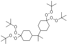 CAS # 1705-60-8, 2,2-Bis[4,4-bis(tert-butylperoxy)cyclohexyl]propane, 2,2-Di[4,4-di(tert-butylperoxy)cyclohexyl]propane, Perkadox 12, Perkadox 12AT25, Perkadox 12X625
