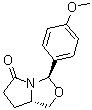 CAS # 170885-05-9, (3R-cis)-Tetrahydro-3-(4-methoxyphenyl)-3H,5H-pyrrolo[1,2-c]oxazol-5-one