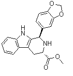 CAS 登录号：171596-44-4, (1R,3S)-1-(苯并[d][1,3]二氧杂环戊烯-5-基)-2,3,4,9-四氢-1H-吡啶并[3,4-b]吲哚-3-羧酸甲酯