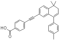 structure of CAS# 171746-21-7, 4-[2-[5,6-Dihydro-5,5-dimethyl-8-(4-methylphenyl)-2-naphthalenyl]ethynyl]benzoic acid