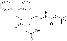 structure of CAS# 171856-09-0, N-Fmoc-N-(4-Boc-aminobutyl)glycine