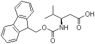 structure of CAS# 172695-33-9, Fmoc-L-beta-homovaline