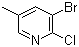 structure of CAS# 17282-03-0, 2-Chloro-3-bromo-5-methylpyridine