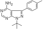 structure of CAS# 172889-26-8, 1-叔丁基-3-(4-甲基苯基)-1H-吡唑并[3,4-d]嘧啶-4-胺