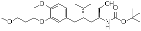 CAS 登录号：172900-82-2, [(2S,4S)-4-[3-(3-甲氧基丙氧基)-4-甲氧基苄基]-1-羟基-5-甲基己烷-2-基]氨基甲酸叔丁酯