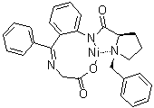CAS 登录号：172924-51-5, (SP-4-4)-[N-[苯基[2-[[[(1S,2R)-1-(苯基甲基)-2-吡咯烷基]羰基]氨基]苯基]亚甲基]甘氨酸基]镍