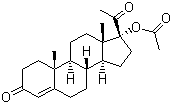 CAS 登录号：17308-02-0, 17-羟基孕甾-4-烯-3,20-二酮-17-醋酸酯