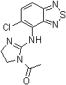 structure of CAS# 173532-15-5, 1-Acetyl-N-(5-chloro-2,1,3-benzothiadiazol-4-yl)-4,5-dihydro-1H-imidazol-2-amine