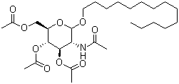 CAS 登录号：173725-25-2, 十四烷基 2-乙酰氨基-2-脱氧-3,4,6-O-三乙酰基-beta-D-吡喃葡萄糖苷