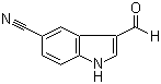 structure of CAS# 17380-18-6, 5-Cyanoindole-3-carboxaldehyde