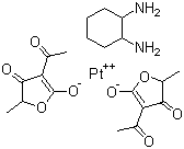 CAS 登录号：173903-27-0, TRK-710, (5S)-3-乙酰基-5-甲基-4-氧代呋喃-2-醇铂(+2)盐环己基二胺络合物