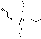 structure of CAS# 173978-98-8, 4-溴-2-(三丁基锡烷基)噻唑