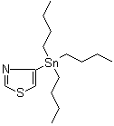 CAS # 173979-01-6, 4-(Tributylstannyl)thiazole, (Thiazol-4-yl)tributylstannane, 4-(Tributylstannanyl)-1,3-thiazole, 4-(Tributylstannyl)-1,3-thiazole