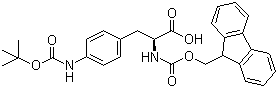 structure of CAS# 174132-31-1, 4-(叔丁氧羰基)氨基-N-芴甲氧羰基-L-苯丙氨酸