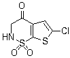 structure of CAS# 174139-69-6, 6-Chloro-2,3-dihydro-4H-thieno[3,2-e][1,2]thiazin-4-one 1,1-dioxide