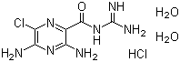 CAS # 17440-83-4, Amiloride hydrochloride dihydrate, 3,5-Diamino-N-(aminoiminomethyl)-6-chloropyrazinecarboxamide hydrochloride dihydrate