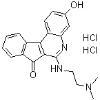 structure of CAS# 174634-09-4, 6-[[2-(二甲基氨基)乙基]氨基]-3-羟基-7H-茚并[2,1-c]喹啉-7-酮二盐酸盐