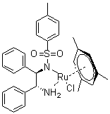 structure of CAS# 174813-82-2, [[(1R,2R)-(-)-2-氨基-1,2-二苯基乙基](4-甲苯磺酰基)亚氨基](均三甲基苯)氯化钌