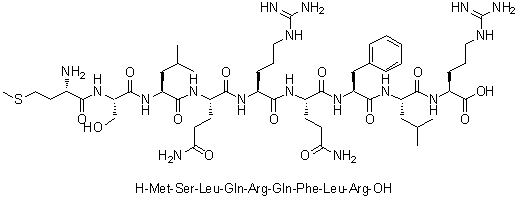 CAS # 174881-39-1, L-Methionyl-L-seryl-L-leucyl-L-glutaminyl-L-arginyl-L-glutaminyl-L-phenylalanyl-L-leucyl-L-arginine