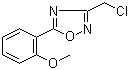 structure of CAS# 175205-61-5, 3-(Chloromethyl)-5-(2-methoxyphenyl)-1,2,4-oxadiazole