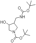 structure of CAS# 175463-34-0, 4-叔丁氧羰基氨甲基-1-N-叔丁氧羰基吡咯烷-3-醇