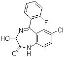 CAS 登录号：17617-60-6, 7-氯-5-(2-氟苯基)-1,3-二氢-3-羟基-2H-1,4-苯并二氮杂卓-2-酮