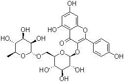 structure of CAS# 17650-84-9, Kaempferol 3-O-rutinoside