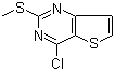 structure of CAS# 176530-47-5, 4-Chloro-2-(methylthio)thieno[3,2-d]pyrimidine