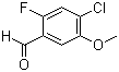structure of CAS# 177034-24-1, 4-Chloro-2-fluoro-5-methoxybenzaldehyde