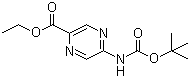 CAS # 177759-80-7, tert-Butyl 5-(ethoxycarbonyl)pyrazin-2-ylcarbamate