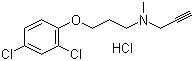 structure of CAS# 17780-75-5, N-甲基-N-丙炔基-3-(2,4-二氯苯氧基)丙胺盐酸盐