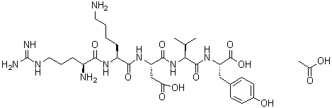 CAS # 177966-81-3, N-[N-[N-(N2-L-Arginyl-L-lysyl)-L-alpha-aspartyl]-L-valyl]-L-tyrosine acetate (salt)