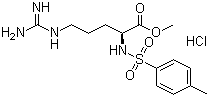 structure of CAS# 1784-03-8, N-4-Tosyl-L-arginine methyl ester hydrochloride
