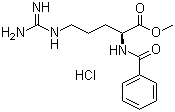 structure of CAS# 1784-04-9, N-苯甲酰基-L-精氨酸甲酯盐酸盐
