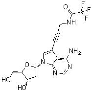 CAS # 178420-75-2, N-[3-[4-Amino-7-(2-deoxy-beta-D-erythro-pentofuranosyl)-7H-pyrrolo[2,3-d]pyrimidin-5-yl]-2-propyn-1-yl]-2,2,2-trifluoroacetamide, 7-TFA-ap-7-Deaza-dA